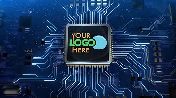 Micro circuit science fiction technology logo animation youtube intro outro ( ID-0344 )