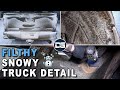 Deep Cleaning a FILTHY Snowy Truck | Satisfying Interior and Exterior Car Detailing!
