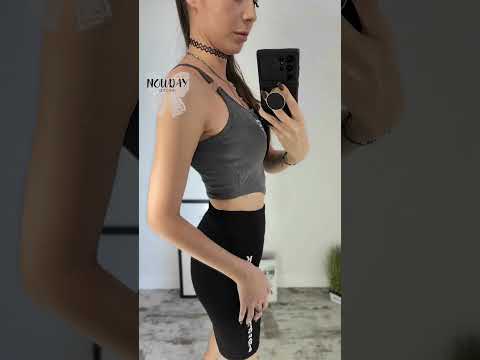 Жіночий темно сірий  бавовняний топ у корсетному стилі з чашками пуш ап топік корсет, видео 1