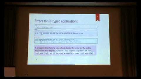 OCaml 2014: Improving Type Error Messages in OCaml