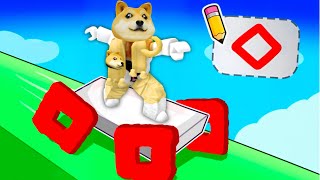 DESENHE RODAS MALUCAS NESSE PARKOUR DO ROBLOX! (Wheel Drawing Obby)