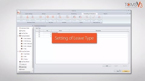 Setting of Leave Type