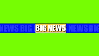 BIG NEWS lower third green screen || 0 tech || news green screen || animated news green screen