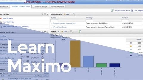Making Maximo Start Centers and KPI