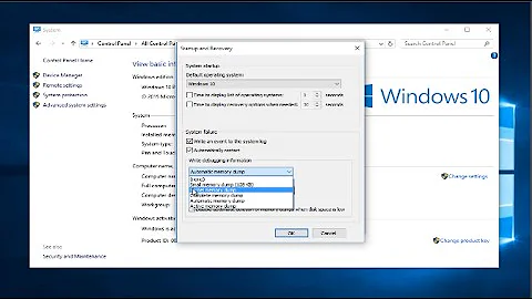 How To Configure Various Dump Files In Windows 10