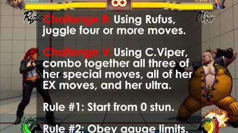 SF4 Combo Challenge 05: Rufus / Viper
