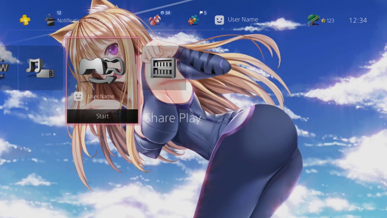 PS4 Themes Arisu Anime Dynamic HD Theme - YouTube