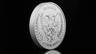 2021 Germania 1 Kilogram Lady Germania 80 Mark BU Silver Round