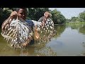 Believe This Fishing Or Not? Unique Tiny Fish Trapping System - Catching Fish From Beautiful Canal