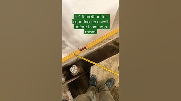 3-4-5 method never fails, always make sure things are square before setting walls! #framing