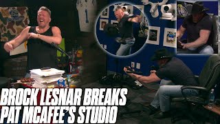 Brock Lesnar Breaks A Table Within 2 Minutes Of Being On The Pat McAfee Show
