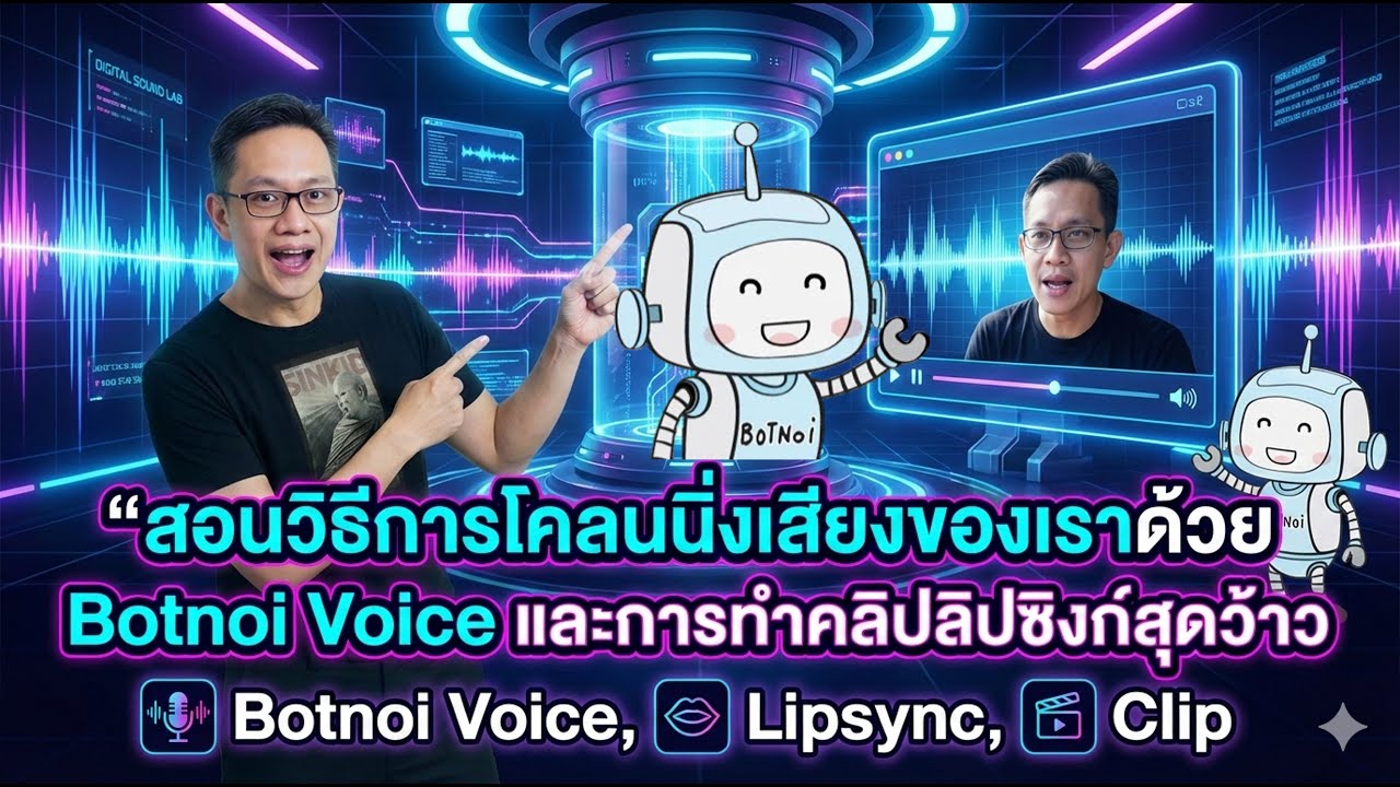 สอนวิธีการโคลนนิ่งเสียงของเราด้วย Botnoi Voice และการทำคลิปลิปซิ้งค์สุดว้าว