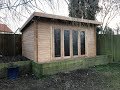 The lea 1 summerhouse with bifold doors from cabins unlimited