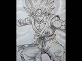 Goku Super Saiyan Drawing ⚡ | Epic Anime Sketch 🔥 #Shorts #drawing #animeeart #art