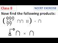 Now find the following products CBSE Class 8 Maths