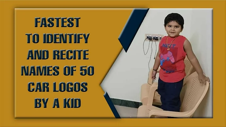 FASTEST TO IDENTIFY AND RECITE NAMES OF 50 CAR LOGOS BY A KID