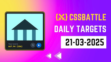 CSS Battle Daily Target Solution | March 21, 2025 | HTML CSS
