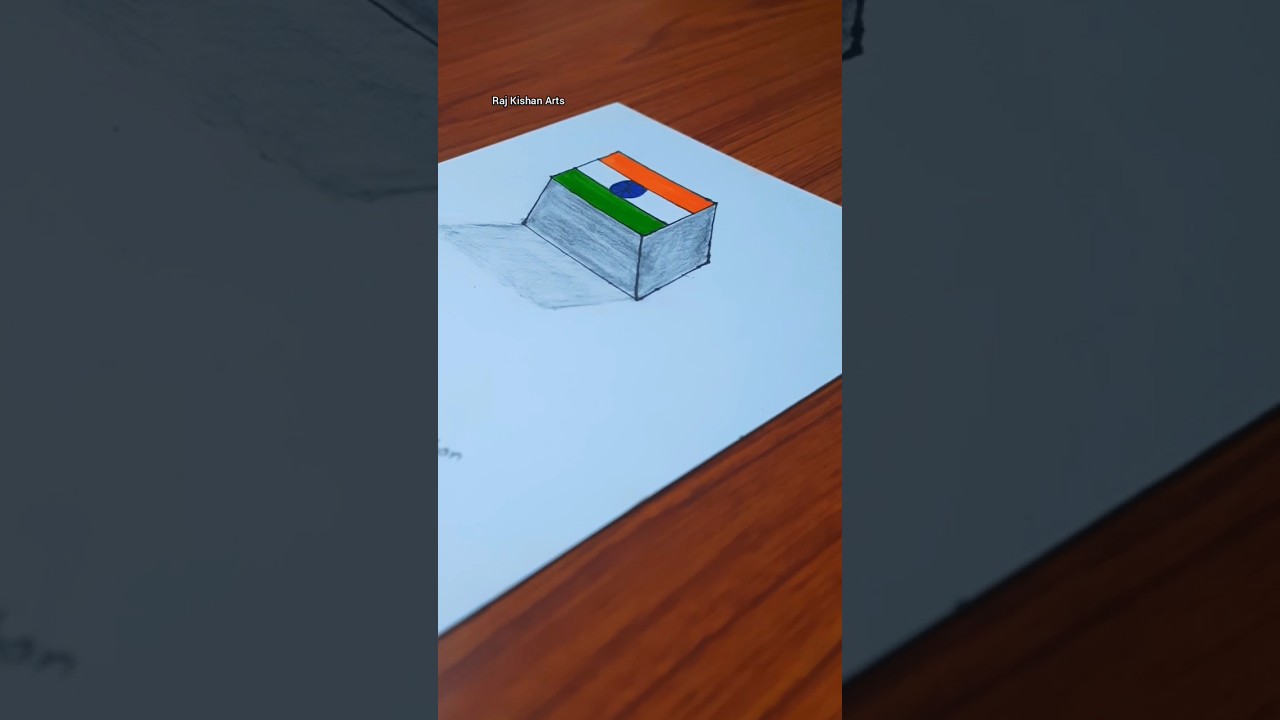 3D Republic day drawing 🇮🇳😍 