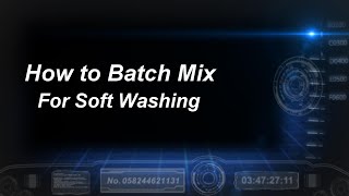How to batch mix SH for soft washing