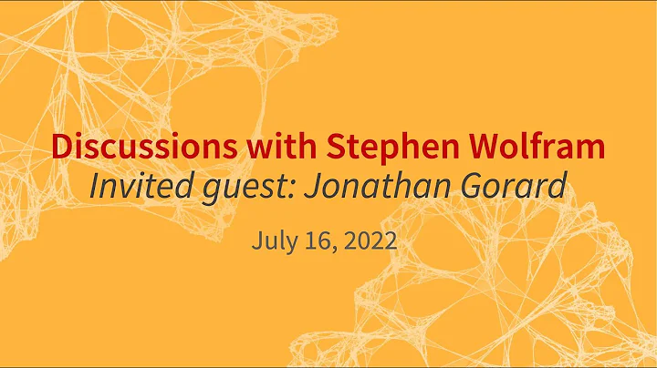 A conversation between Jonathan Gorard and Stephen...