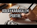 Kadın Portre Nasil Çizilir - Kolay Karakalem Çizimler - How to Draw a Woman Portrait
