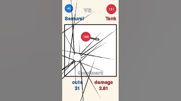 Samurai 🐱‍👤 versus Tank 💪 #physics #games #rpg
