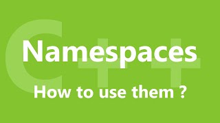 How to use namespaces