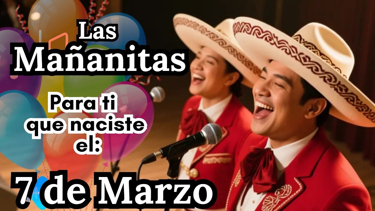 las mañanitas 7 de marzo 🎶 Canción Cumpleaños Feliz Tradicional | Feliz Cumpleaños