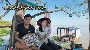 Chài cá mưu sinh mùa nước rút miền Tây. Bữa cơm đạm bạc trên chòi lá cũ