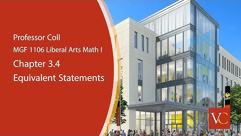 Chapter 3.4 Equivalent Statements