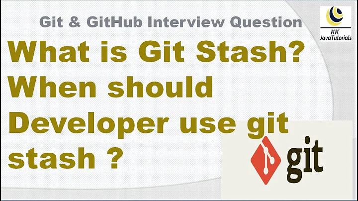 What is Git Stash? When should Developer use git stash ? || Git and GitHub Interview question