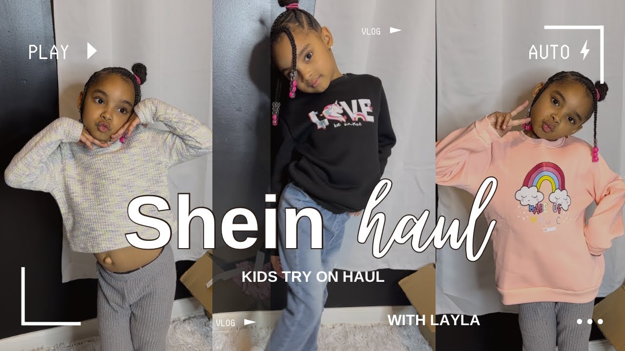 SHEIN KIDS TRY ON HAUL| My 7 year old Layla| 💕 - YouTube