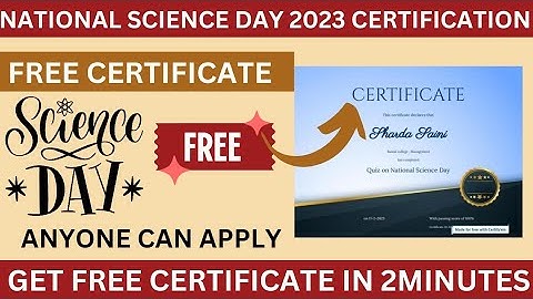National Science Day Quiz Free Certification | Free Certificate Online