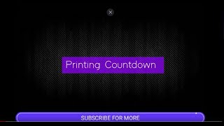 Python program to print countdown.....