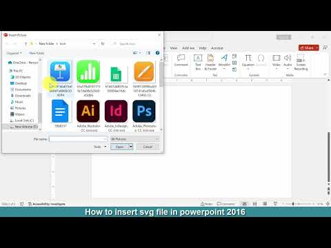 How to insert SVG  file in PowerPoint 2016