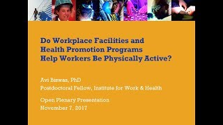 Workplace Health Promotion Programs and Physical Activity (Nov 7, 2017)