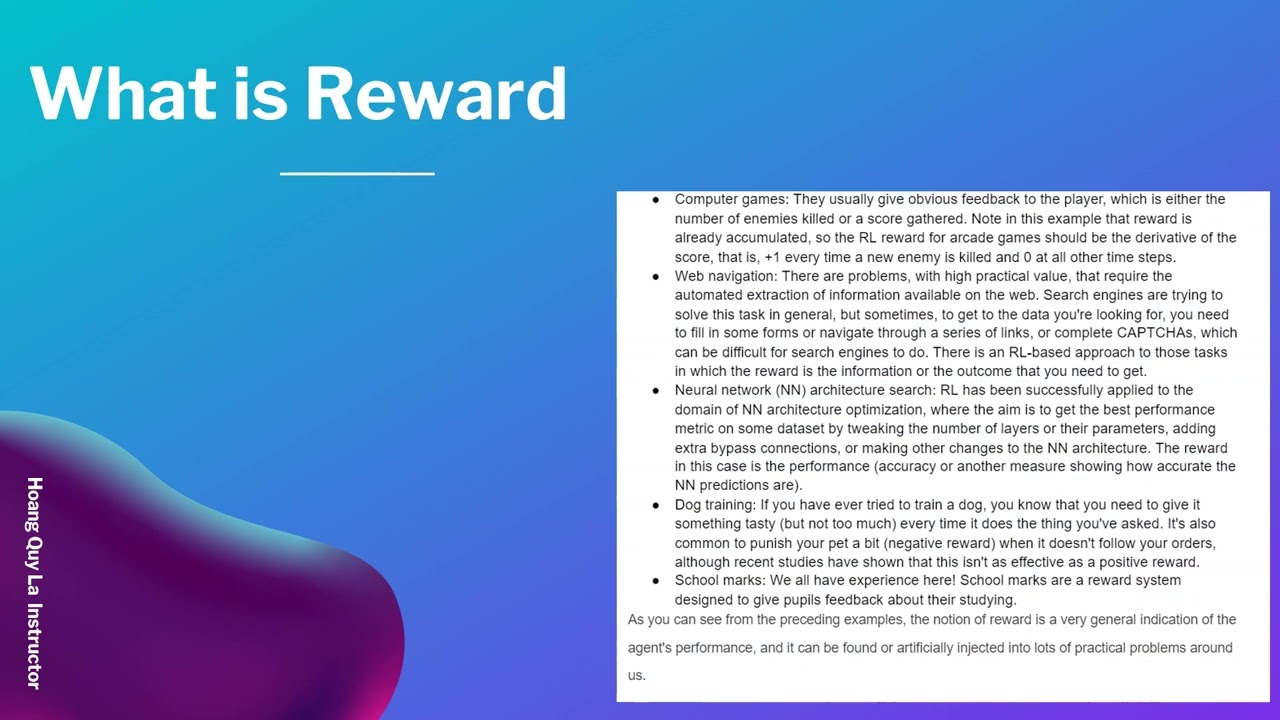 What Does Reward Mean In Reinforcement Learning YouTube What Does Reward Mean In Reinforcement Learning YouTube