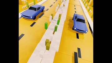 Low poly car race #3d #blender #animation #showreel  #camerarig #gameplay #gamecharacter #gaming
