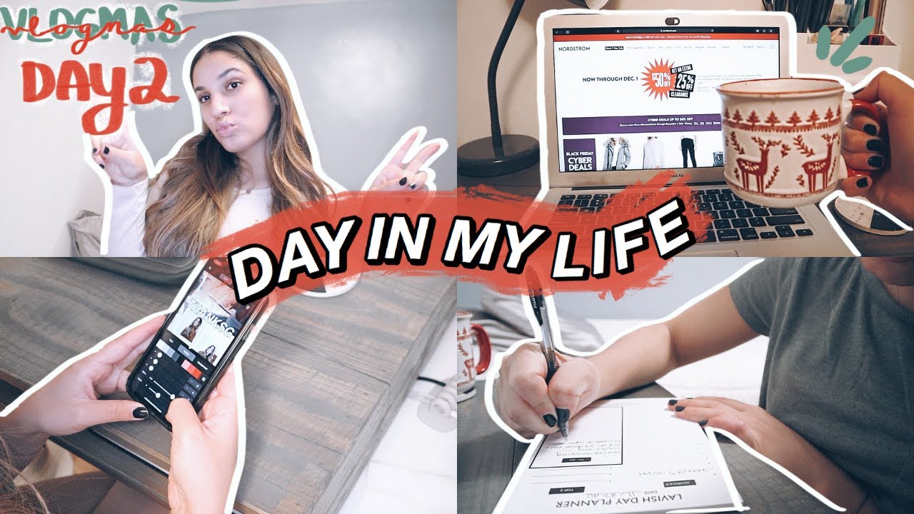 VLOGMAS DAY 2: busy day in my life, online Black Friday shopping, how I edit my thumbnails