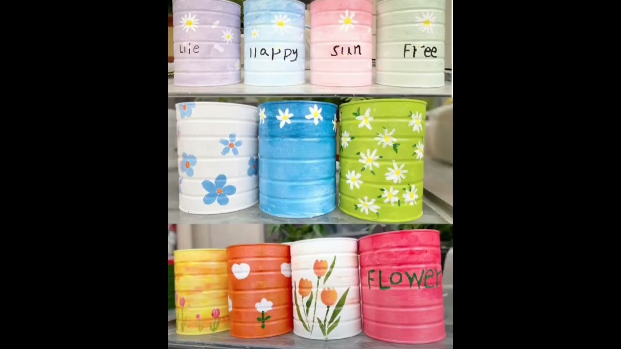 The baby has eaten milk powder cans, for waste utilization.