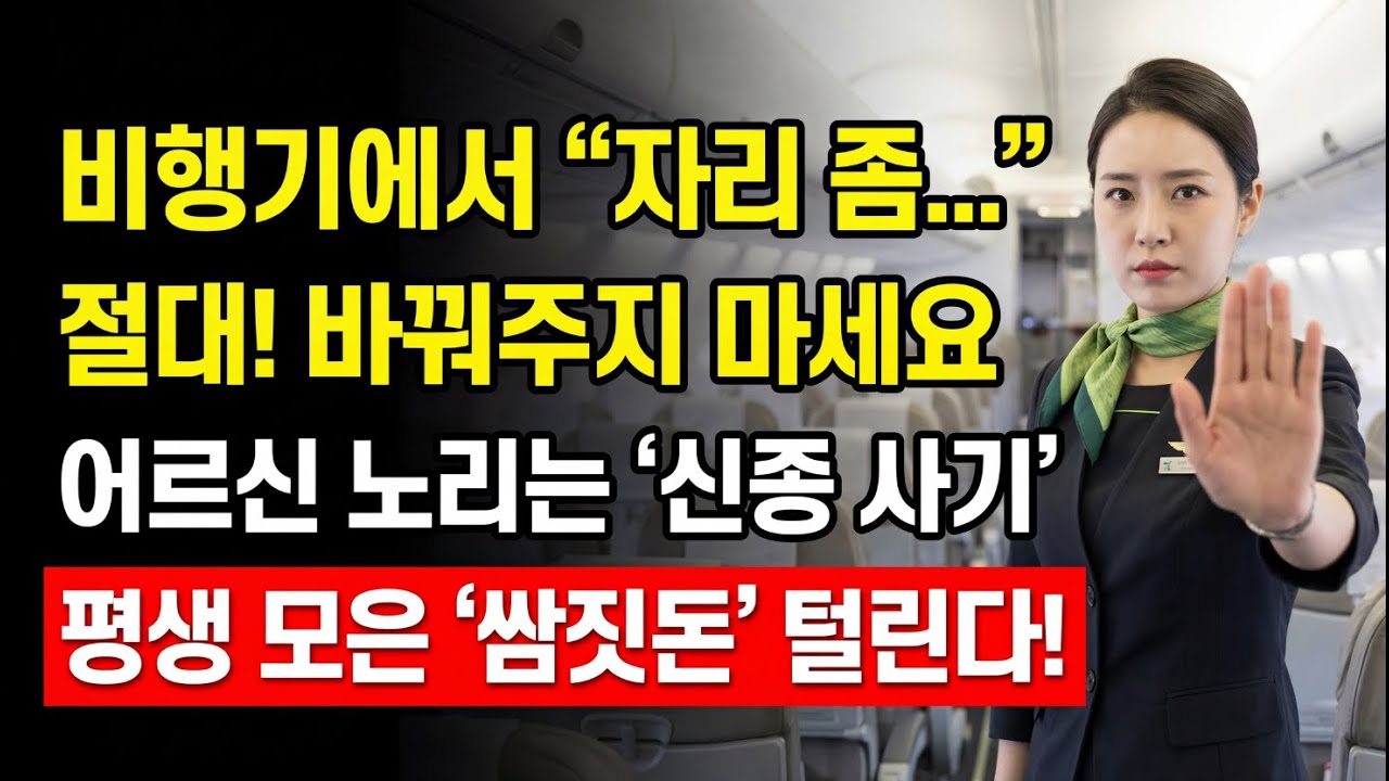 비행기에서 '자리 바꿔달라'? 절대 응하지 마세요! 신종 사기 수법! 쌈짓돈 다 털립니다!