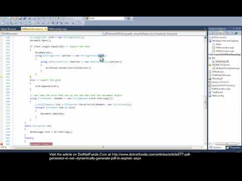 pdf generator in .NET - Dynamically generate .pdf in ASP.NET