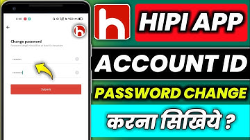 hipi account ka password Kaise change Karen || how to change hipi account ID password !!