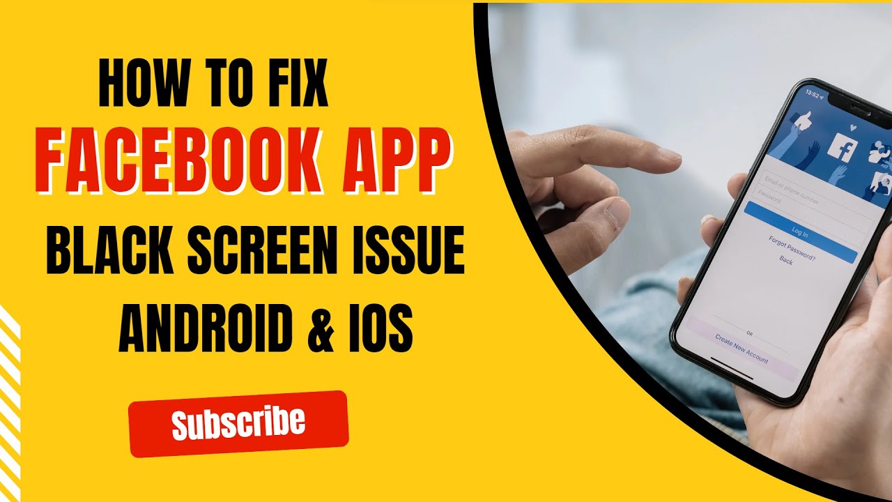 How To Fix Facebook App Black Screen Issue Android & Ios - YouTube