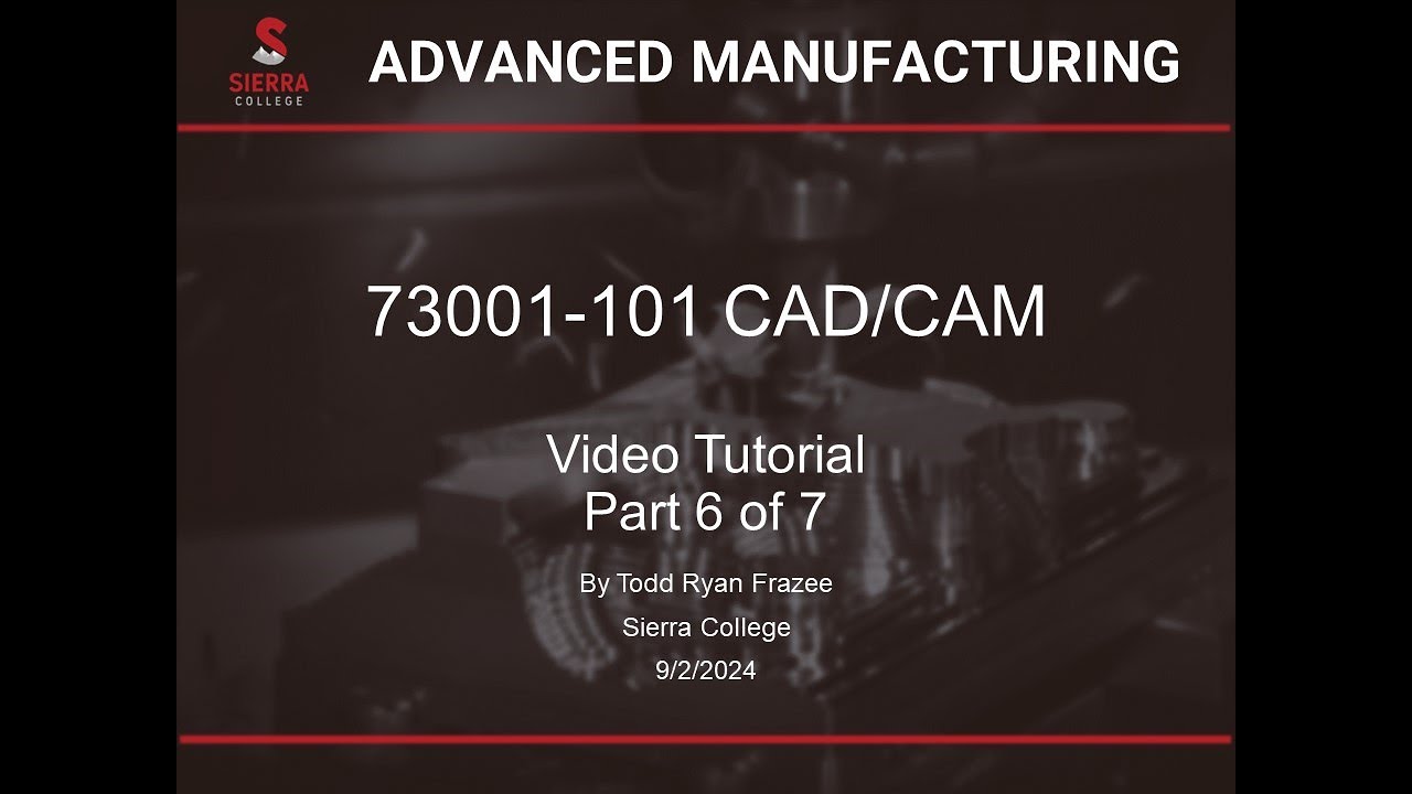 73001-101 CAD/CAM Video Tutorial Part 6 - YouTube