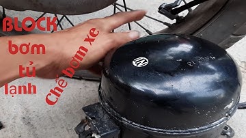 chế máy bơm hơi bằng lốc bơm  tủ lạnh