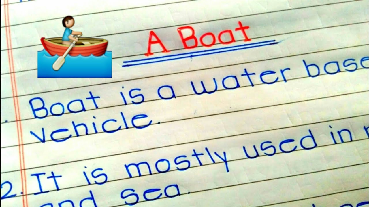 essay writing boat