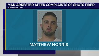 Man arrested on multiple charges after complaints of shots fired in downtown Johnson City