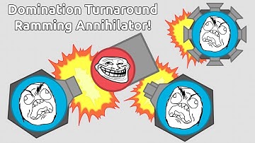 CRAZY DOMINATION MODE TURNAROUND WITH RAMMING ANNIHILATOR! - diep.io Turnaround Series #6