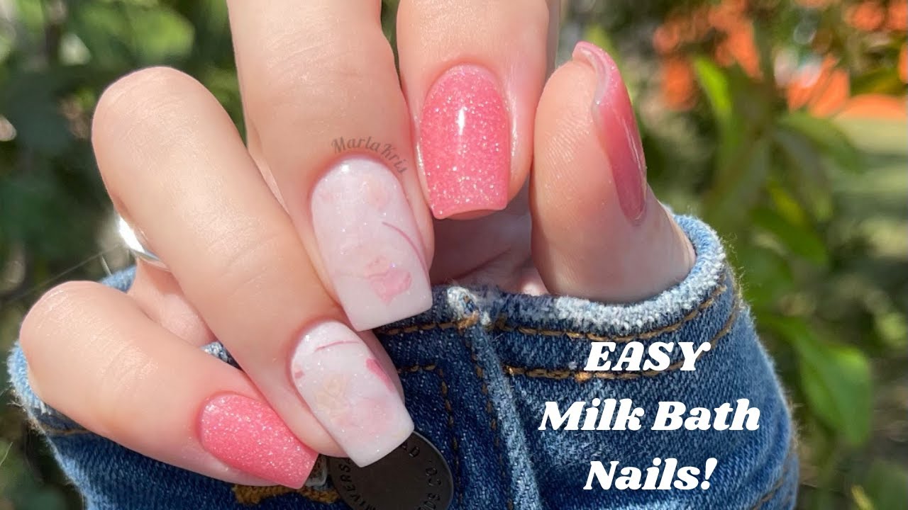 EASIEST Dip Powder Milk Bath EVER! Perfect Mother’s Day Mani